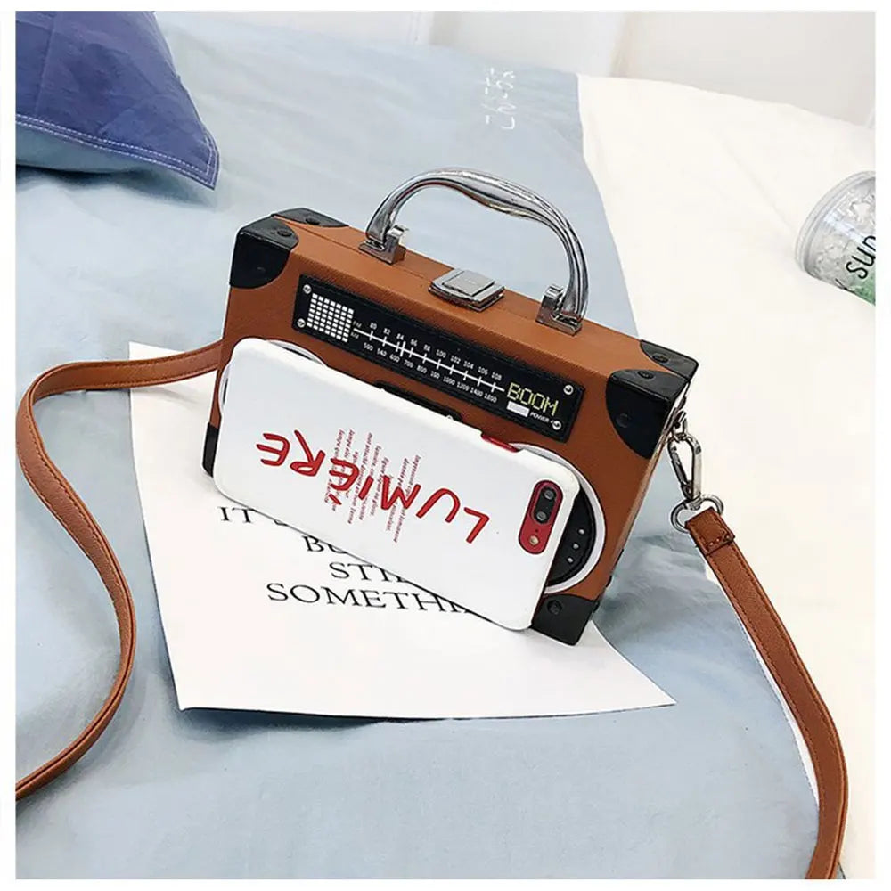 Novelty Radio Shaped Women's Shoulder Bag
