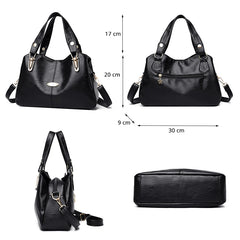 Vintage Leather Crossbody Messenger Bag for Women