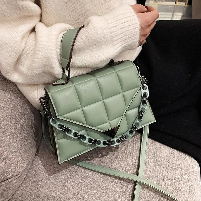 Women's Pu Leather Flap Shoulder Bag Classic Crossbody Purse