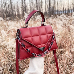 Women's Pu Leather Flap Shoulder Bag Classic Crossbody Purse