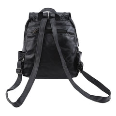 PU Leather Female Backpack Youth Women Bagpack Girl Casual Shoulder Bag