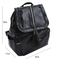 Minimalist PU Leather Backpack for Women