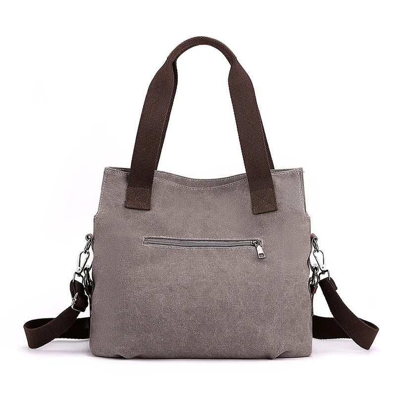 Canvas Patchwork Shoulder Bag Vintage Women's Messenger Bags Handbags Purse