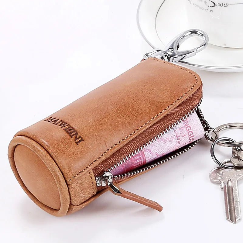 Leather Car Key Housekeeper Holders Multifunctional Key Wallets