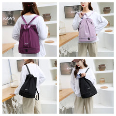 Nylon Laptop Backpack Women Travel Shoulder Bag