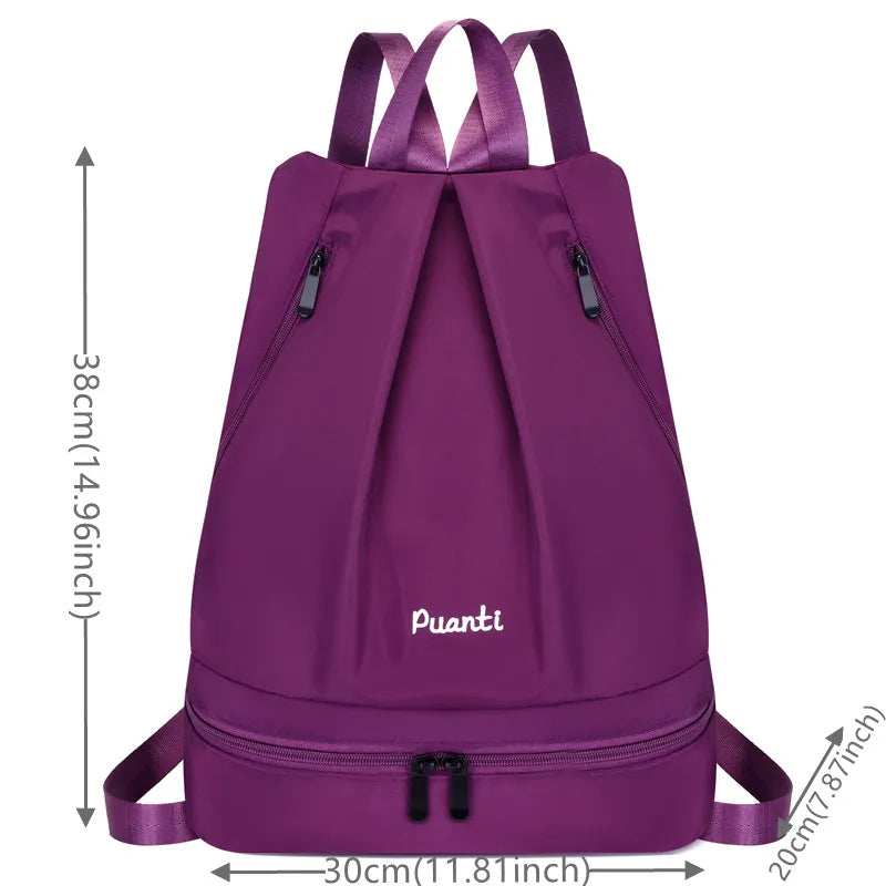 Nylon Laptop Backpack Women Travel Shoulder Bag