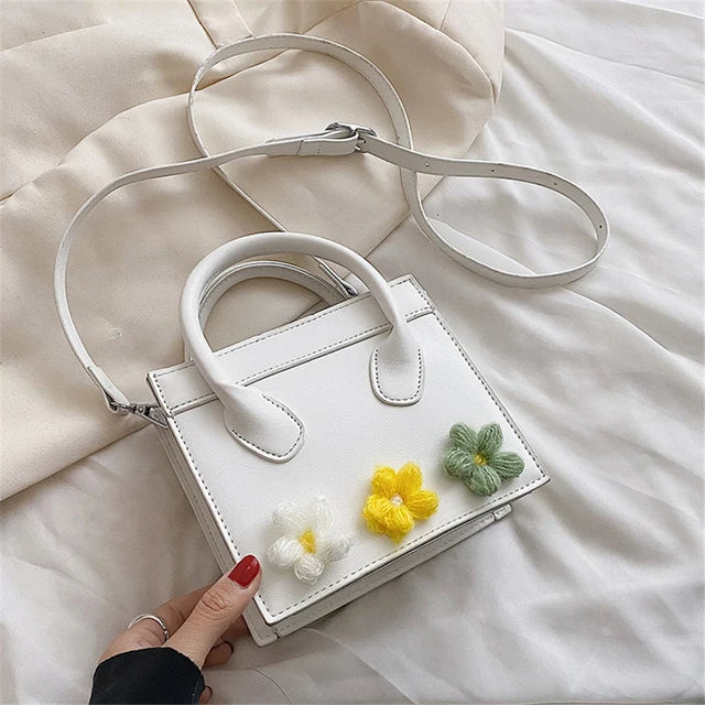 Women's Small Totes Bag Solid PU Leather Shoulder Crossbody Bags For Women