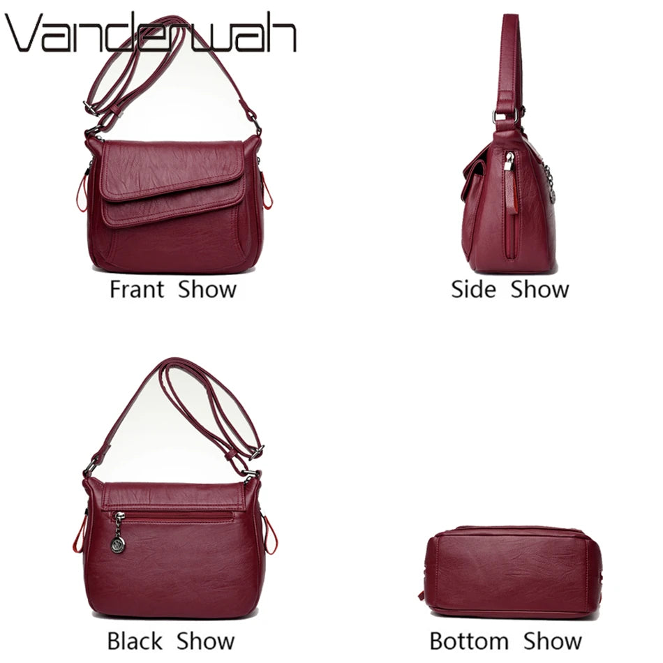 Soft Leather Women Shoulder Messenger Bag