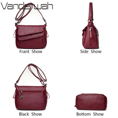 Soft Leather Women Shoulder Messenger Bag