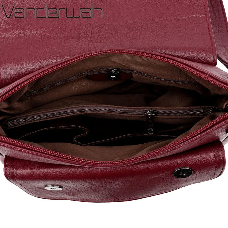 Soft Leather Women Shoulder Messenger Bag