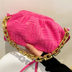 Women's High Cloud Shoulder Bag Chain Crossbody Clutch