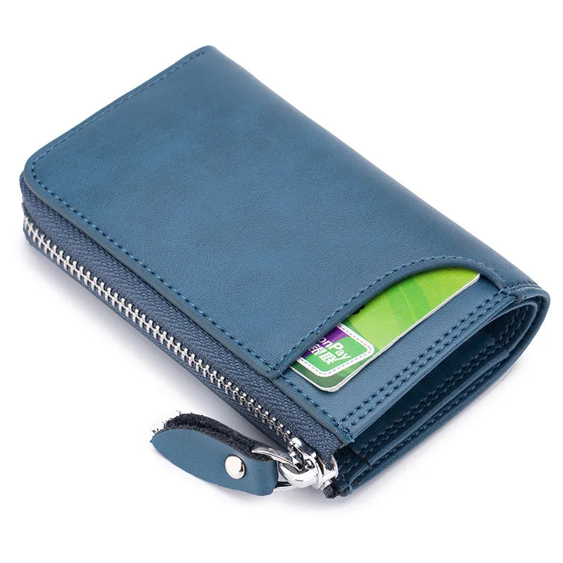 Minimalist Soft Leather Key Wallet for Women Men