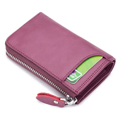 Minimalist Soft Leather Key Wallet for Women Men