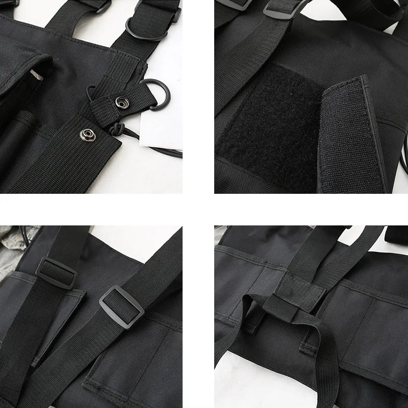 Tactical Vest Fanny Pack Chest Rig Bags Unisex Hip hop Shoulder Bag
