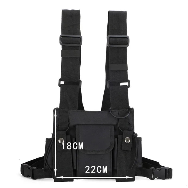 Tactical Vest Fanny Pack Chest Rig Bags Unisex Hip hop Shoulder Bag