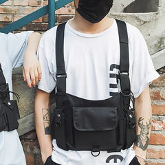 Tactical Vest Fanny Pack Chest Rig Bags Unisex Hip hop Shoulder Bag