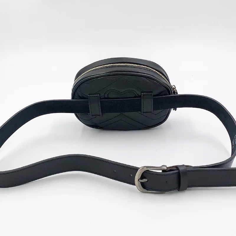 Women's Leather Chest Bag Crossbody Fanny Pack