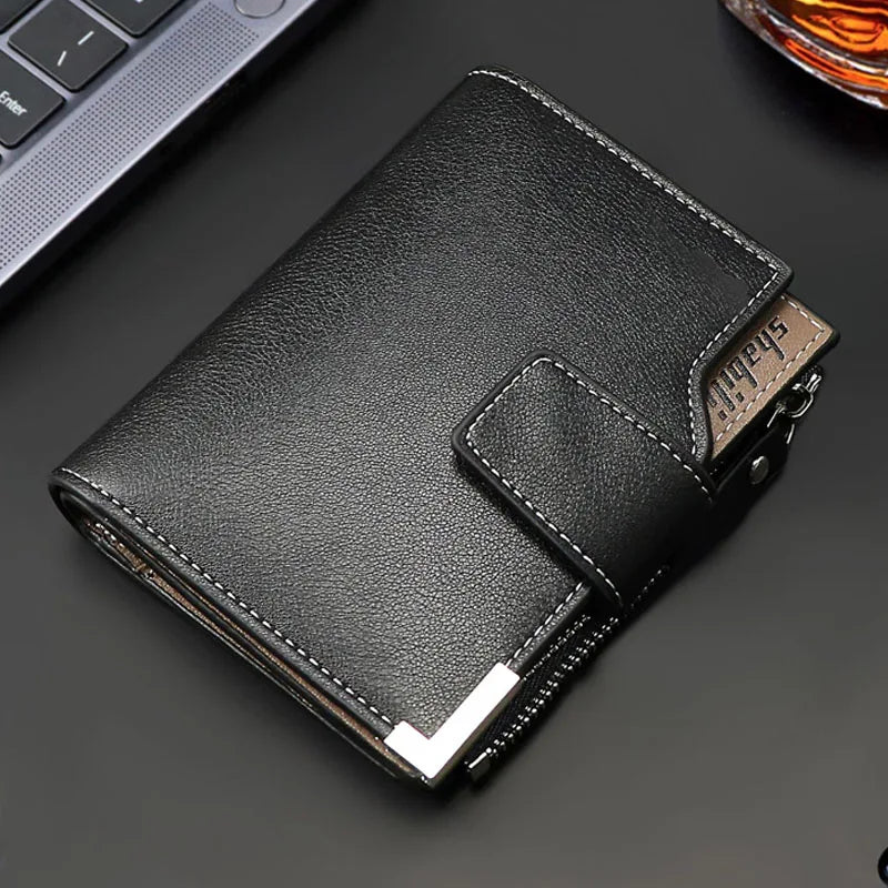 Soft Leather Men Wallets Purse Short Male Clutch Office Wallet Mens Money Bag