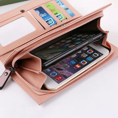 Women Leather Purses High Ladies Clutch Zipper Wallets Long
