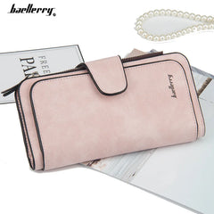 Scrub Leather Women Wallet Long Lady Purses High Clutch Female Wallet