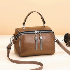 Rivet Leather Handbag Multicolor Crossbody Bag for Women