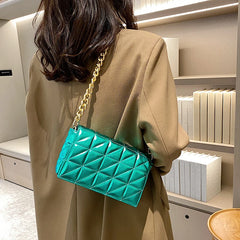 Quilted Shoulder Purse Chain Handbag Clutch Bag Leather Ladies Hand Bag