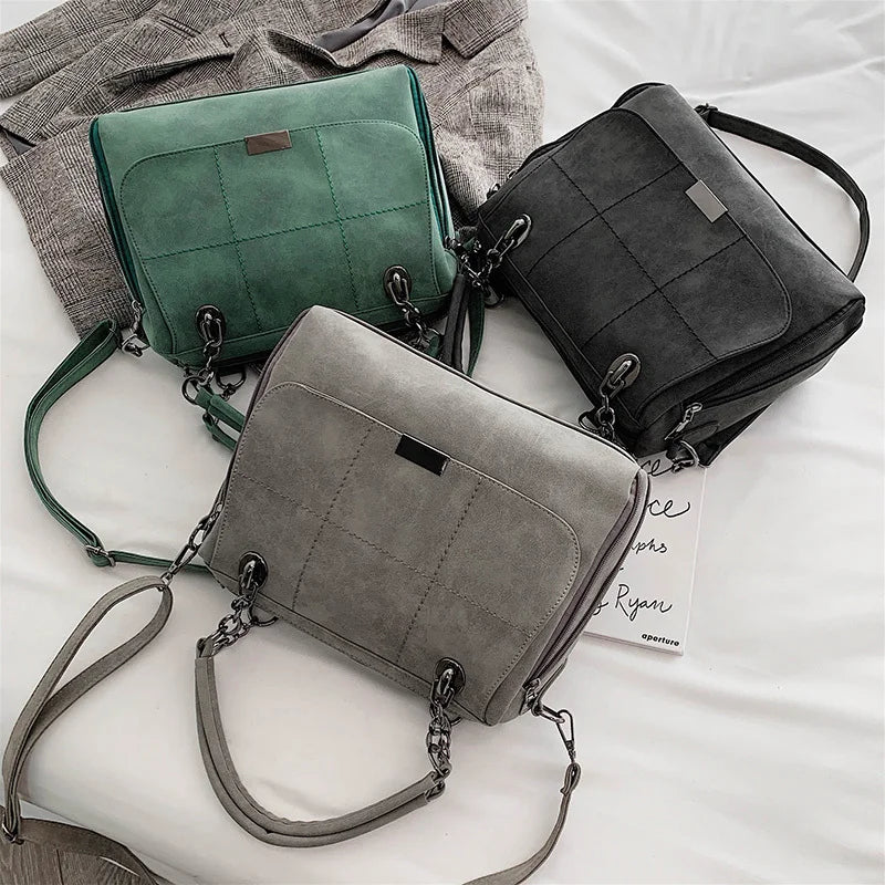 Women's Messenger Bag PU Shoulder Handbag Girl Business Bag