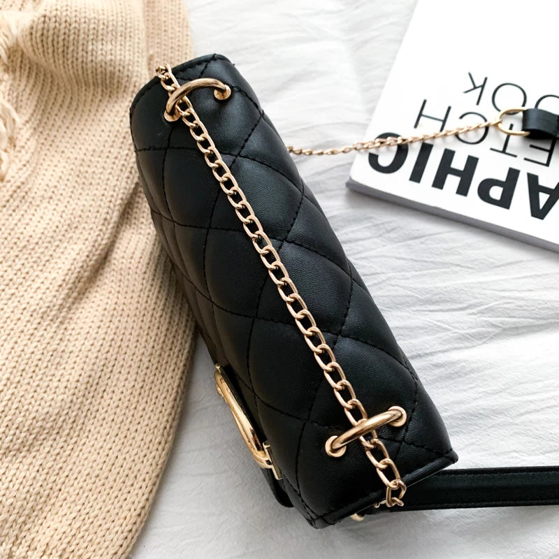 Women's Shoulder Bag Lock Buckle Ladies Messenger Bag