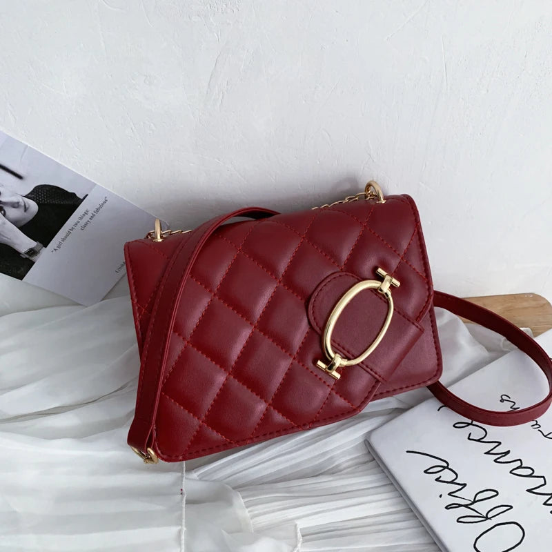Women's Shoulder Bag Lock Buckle Ladies Messenger Bag