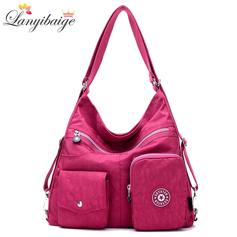 Waterproof Nylon Crossbody Bags for Women Large Capacity Lady Shoulder Bag Tote