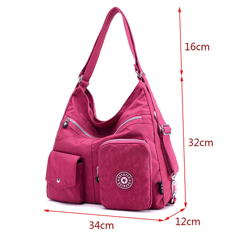 Waterproof Nylon Crossbody Bags for Women Large Capacity Lady Shoulder Bag Tote