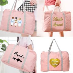 Bride Pattern Travel Bag Nylon Foldable Luggage