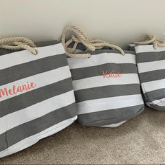 Custom Embroidered Name Beach Tote Bag for Women