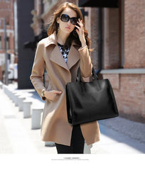 Women's PU Leather Shoulder Bag Casual Messenger Big Capacity Ladies Bag