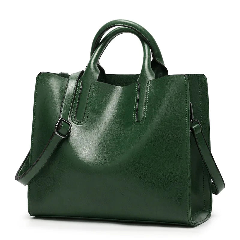 Women's PU Leather Shoulder Bag Casual Messenger Big Capacity Ladies Bag