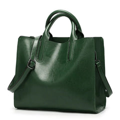 Women's PU Leather Shoulder Bag Casual Messenger Big Capacity Ladies Bag