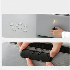 Briefcase Documents Organizer File Lockbox Waterproof Handbags