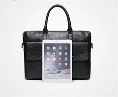 Men Leather Briefcase Bag Business Man Messenger Laptop Shoulder Handbag
