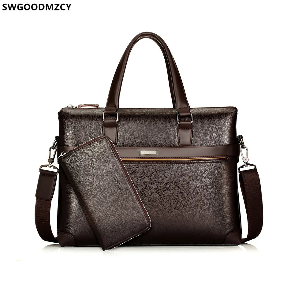Men Leather Laptop Bag Crossbody Bags for Women Office Briefcase Shoulder