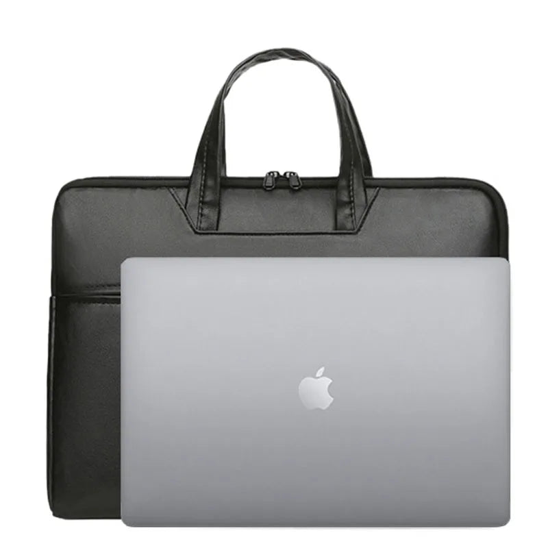 Men Handbag Briefcase PU Leather Laptop Shoulder Bag Business Crossbody