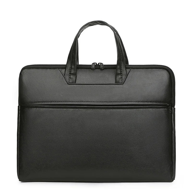 Men Handbag Briefcase PU Leather Laptop Shoulder Bag Business Crossbody