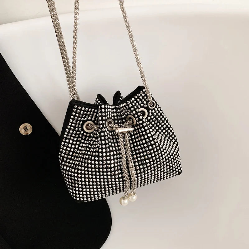 Bright Diamond Handbag Bucket Bag for Women