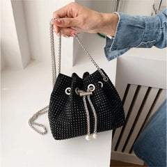 Bright Diamond Handbag Bucket Bag for Women