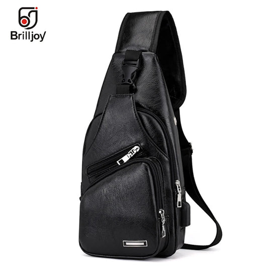 Men's Crossbody Messenger Chest Bag Pack Casual Shoulder Strap Travel Bag