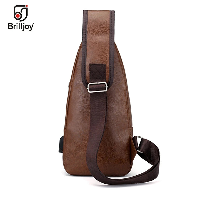 Men's Crossbody Messenger Chest Bag Pack Casual Shoulder Strap Travel Bag
