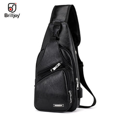 Men's Crossbody Messenger Chest Bag Pack Casual Shoulder Strap Travel Bag