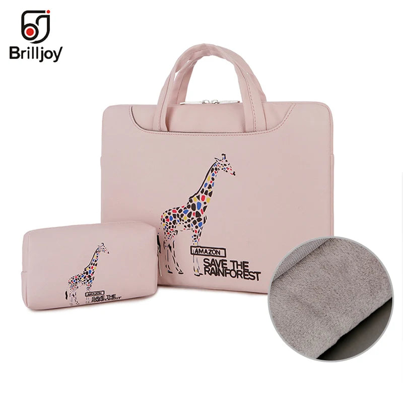 Cartoon Painted Laptop Briefcase 13 14 15inch Waterproof Travel Bag