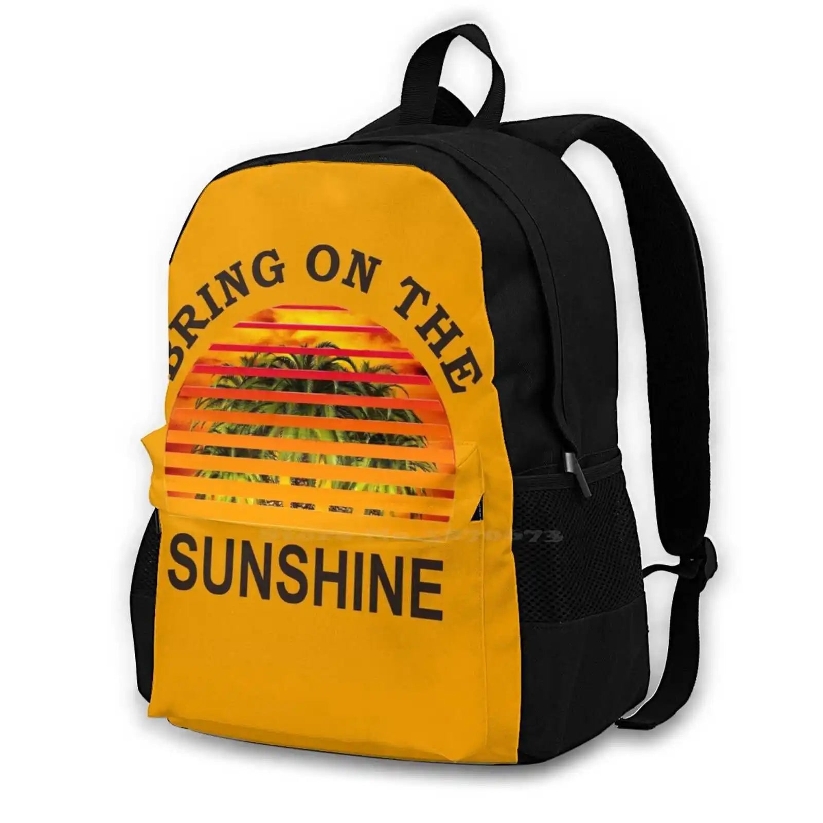 Summer With Palm Trees Backpack - Sun Waves Beach - Gift For Her