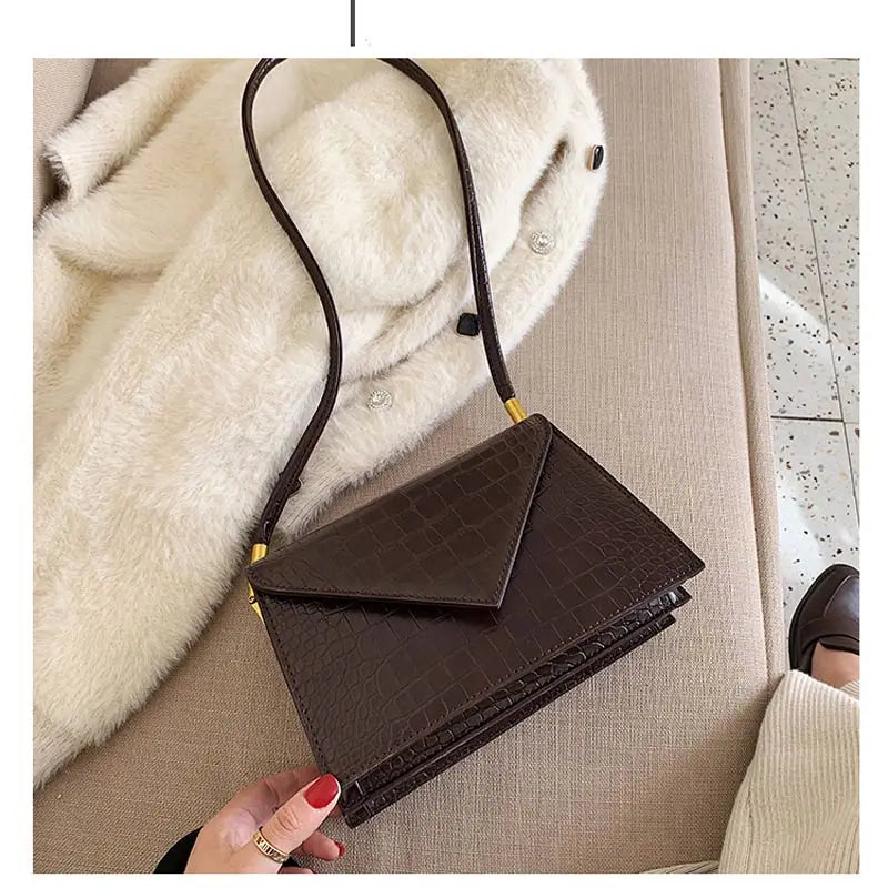 British Small Square Bag Women High-quality PU Leather Chain Shoulder bags