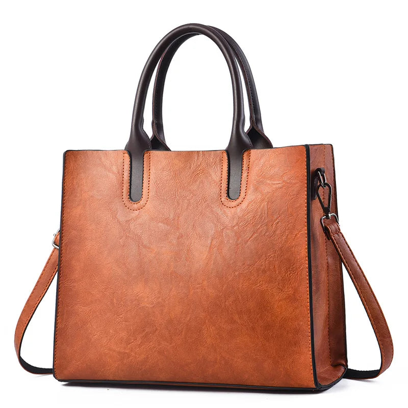British Retro Large Capacity Shoulder Bag for Women